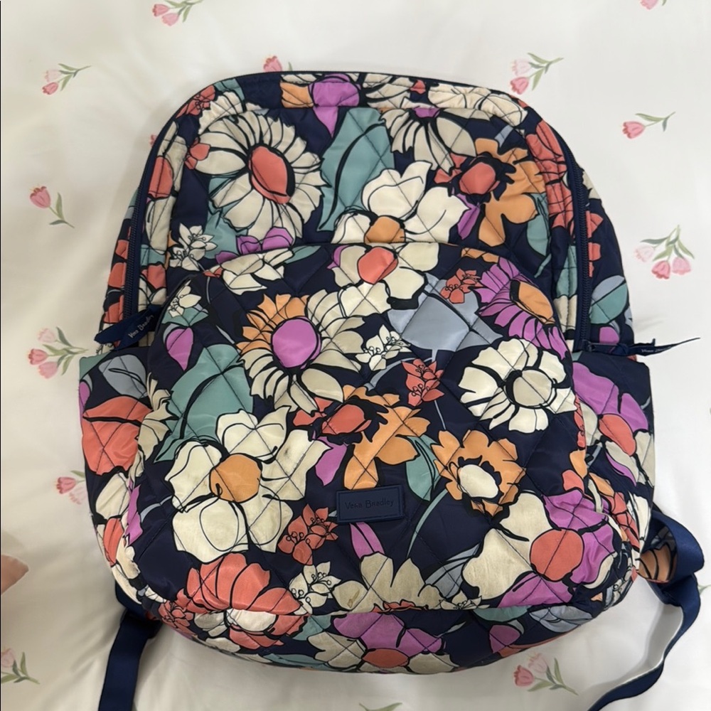 Vera Bradley Floral Backpack with Bold Colors